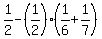 1%2F2+-+%281%2F2%29%2A%281%2F6%2B1%2F7%29