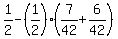 1%2F2+-+%281%2F2%29%2A%287%2F42%2B6%2F42%29