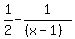 1%2F2+-+1%2F%28%28x-1%29%29
