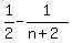 1%2F2-1%2F%28n%2B2%29