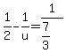 1%2F2-1%2Fu=1%2F%287%2F3%29
