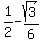 1%2F2-sqrt%283%29%2F6