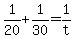 1%2F20%2B1%2F30=1%2Ft