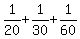 1%2F20+%2B+1%2F30+%2B+1%2F60