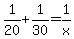 1%2F20+%2B+1%2F30+=+1%2Fx