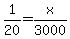 1%2F20+=+x%2F3000