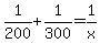 1%2F200+%2B+1%2F300+=+1%2Fx
