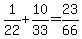 1%2F22+%2B+10%2F33+=+23%2F66