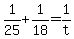 1%2F25%2B1%2F18=1%2Ft