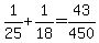 1%2F25%2B1%2F18=43%2F450