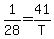 1%2F28=41%2FT