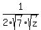 1%2F2sqrt%287%29sqrt%28z%29