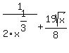 1%2F2x%5E%281%2F3%29%2B19sqrt%28x%29%2F8