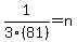 1%2F3%2881%29+=+n