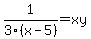 1%2F3%28x-5%29=xy