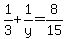 1%2F3%2B1%2Fy=8%2F15