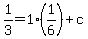1%2F3=1%2A%281%2F6%29%2Bc