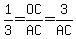 1%2F3=OC%2FAC=3%2FAC