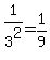 1%2F3%5E2=1%2F9