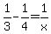1%2F3+-+1%2F4+=+1%2Fx