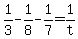 1%2F3-1%2F8-1%2F7=1%2Ft