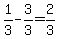 1%2F3-3%2F3=2%2F3