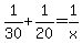 1%2F30+%2B+1%2F20+=+1%2Fx