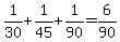 1%2F30+%2B+1%2F45+%2B+1%2F90+=+6%2F90