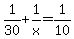 1%2F30+%2B+1%2Fx+=+1%2F10