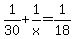1%2F30+%2B+1%2Fx+=+1%2F18