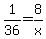 1%2F36=8%2Fx