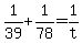 1%2F39+%2B+1%2F78+=+1%2Ft