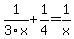 1%2F3x%2B1%2F4=1%2Fx