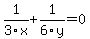 1%2F3x+%2B+1%2F6y+=+0