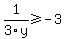 1%2F3y%3E=-3