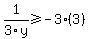 1%2F3y%3E=-3%283%29