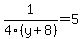 1%2F4%28y%2B8%29=5