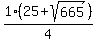 1%2F4%2A%2825%2B+sqrt%28665%29%29