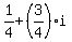 1%2F4%2B%283%2F4%29i
