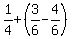 1%2F4%2B%283%2F6-4%2F6%29