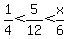 1%2F4%3C5%2F12%3Cx%2F6