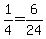 1%2F4=6%2F24