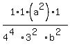 1%2F4%5E%284%29%2A1%2F+3%5E%282%29+%2A%28a%5E2%29%2A+1%2Fb%5E%282%29