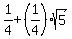 1%2F4+%2B+%281%2F4%29%2Asqrt%285%29