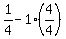 1%2F4+-+1%284%2F4%29