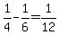 1%2F4+-+1%2F6+=+1%2F12