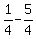 1%2F4+-5%2F4