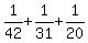 1%2F42%2B1%2F31%2B1%2F20