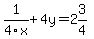1%2F4x+%2B+4y+=+2%26+3%2F4