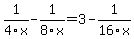1%2F4x-1%2F8x=3-1%2F16x